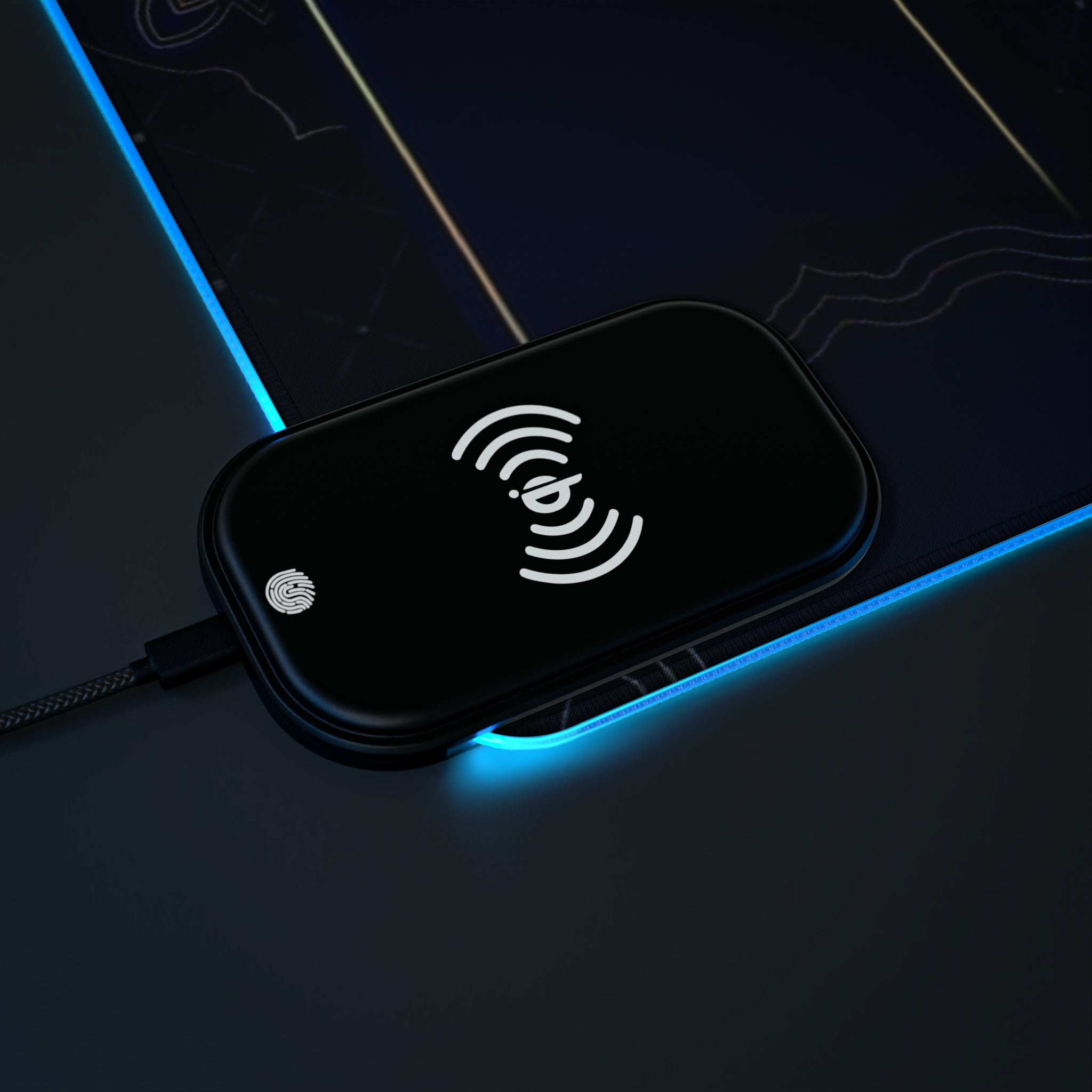 Reborn Royalty LED Gaming Mouse Pad, Wireless Charging