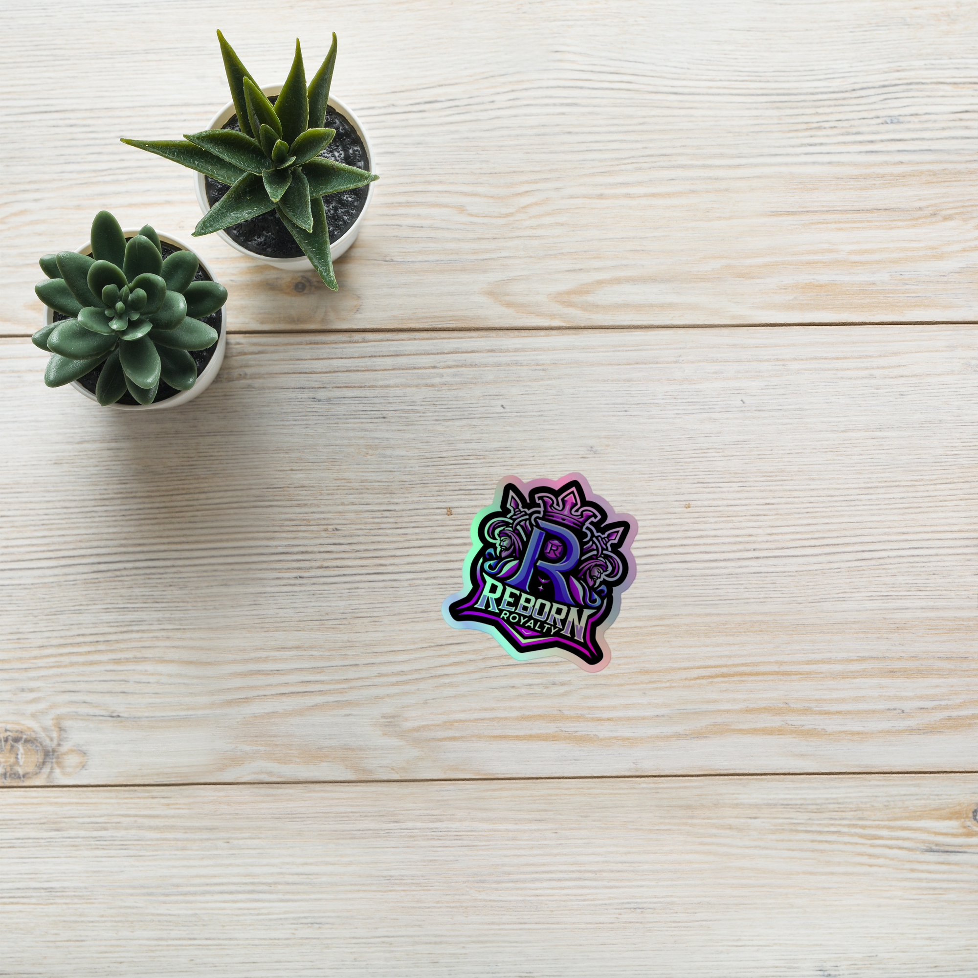 Reborn Royalty Holographic sticker