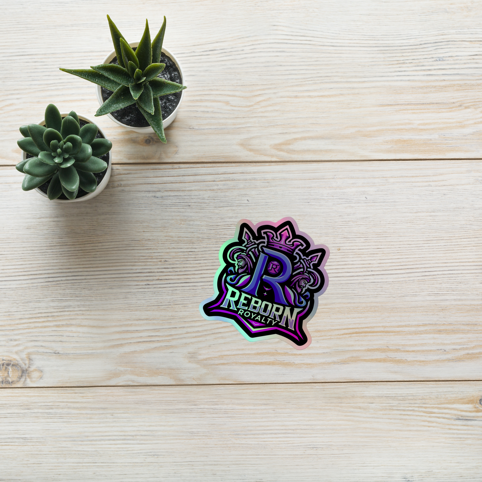 Reborn Royalty Holographic sticker
