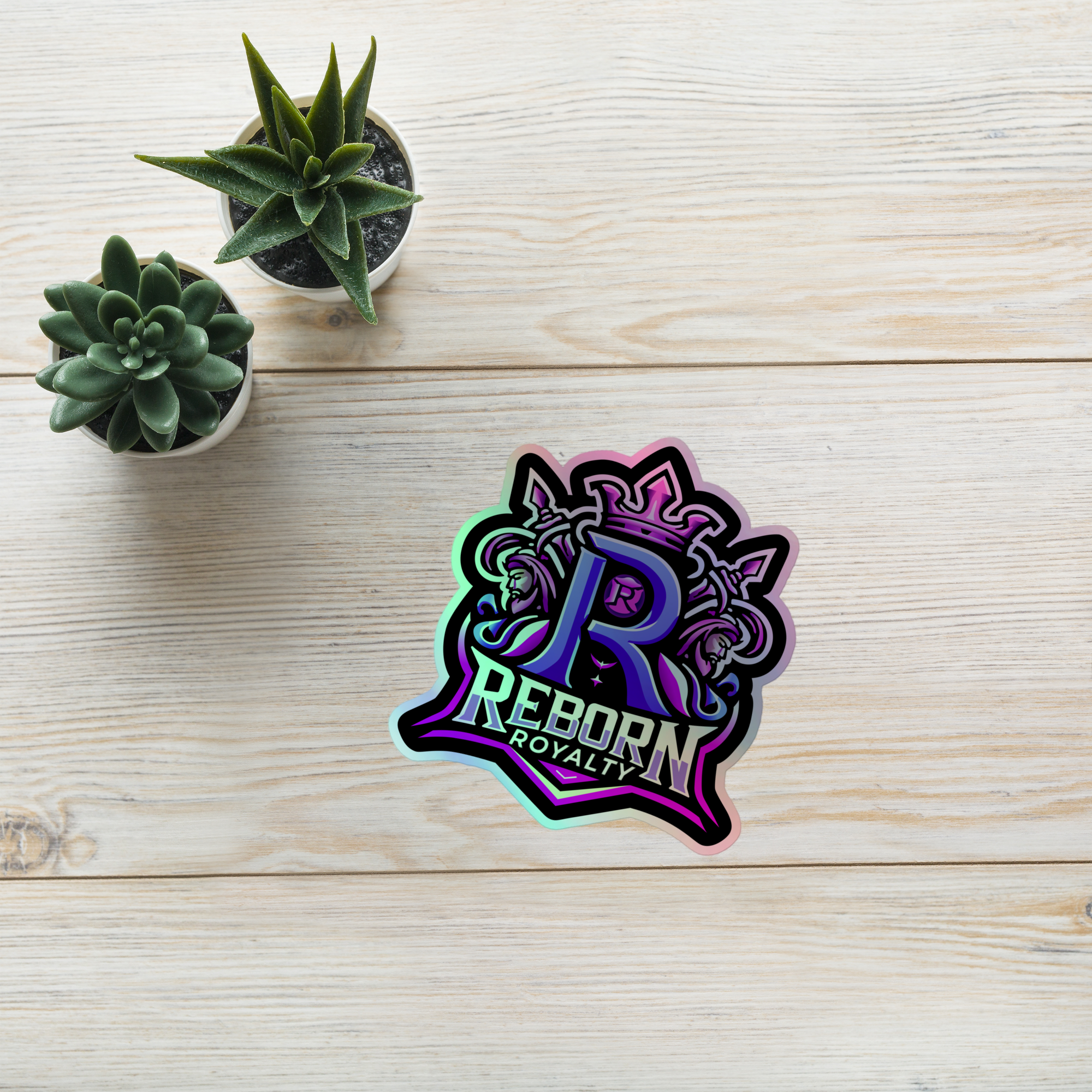 Reborn Royalty Holographic sticker