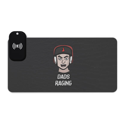 Dads Raging LED Gaming Mouse Pad, Wireless Charging