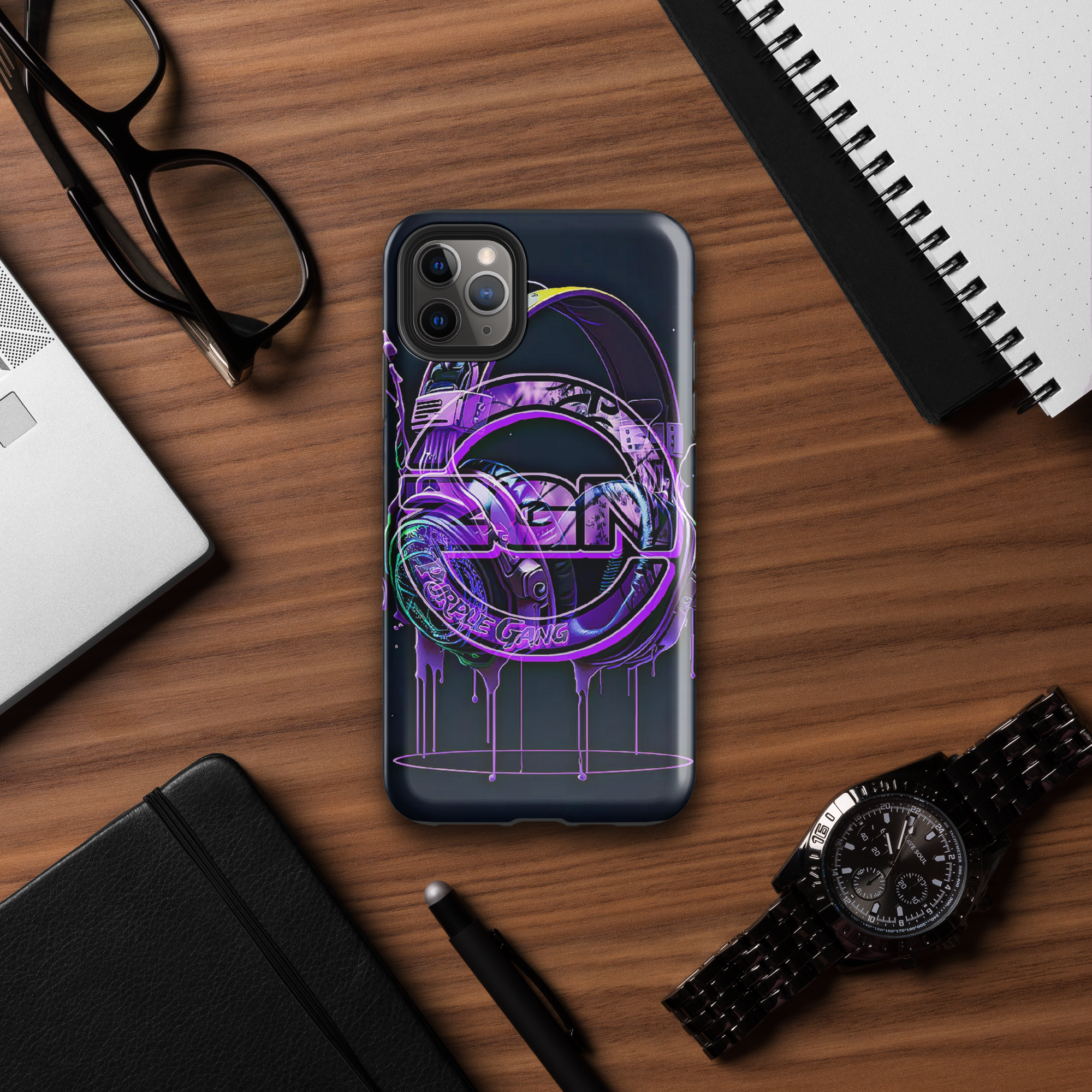 Purple Gang Headphone iPhone Case