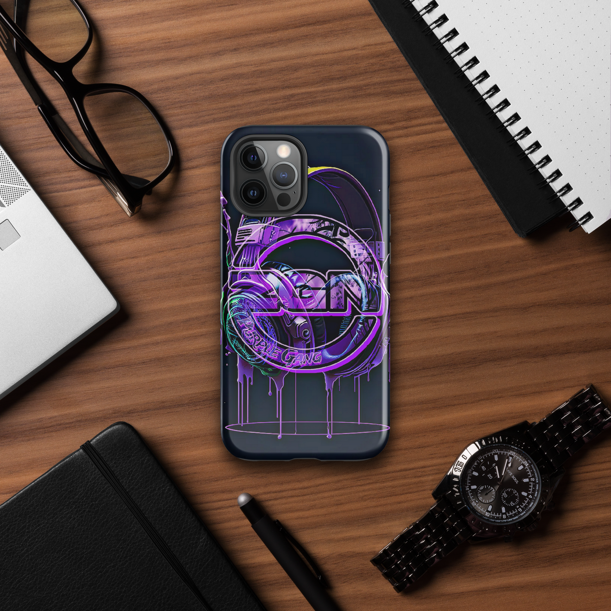 Purple Gang Headphone iPhone Case