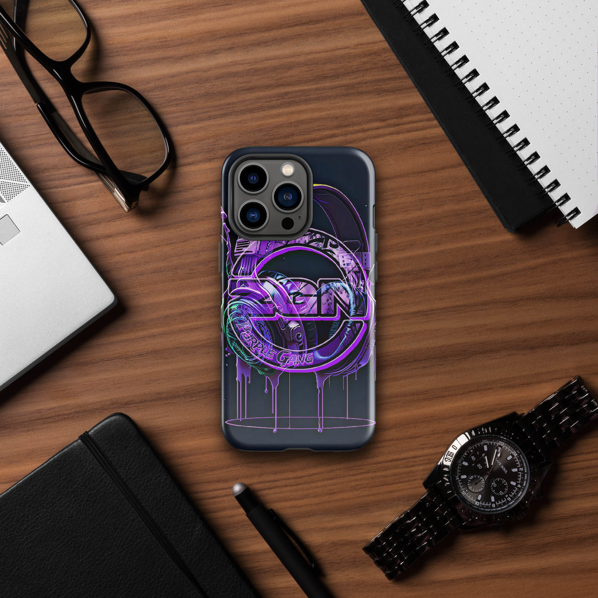 Purple Gang Headphone iPhone Case