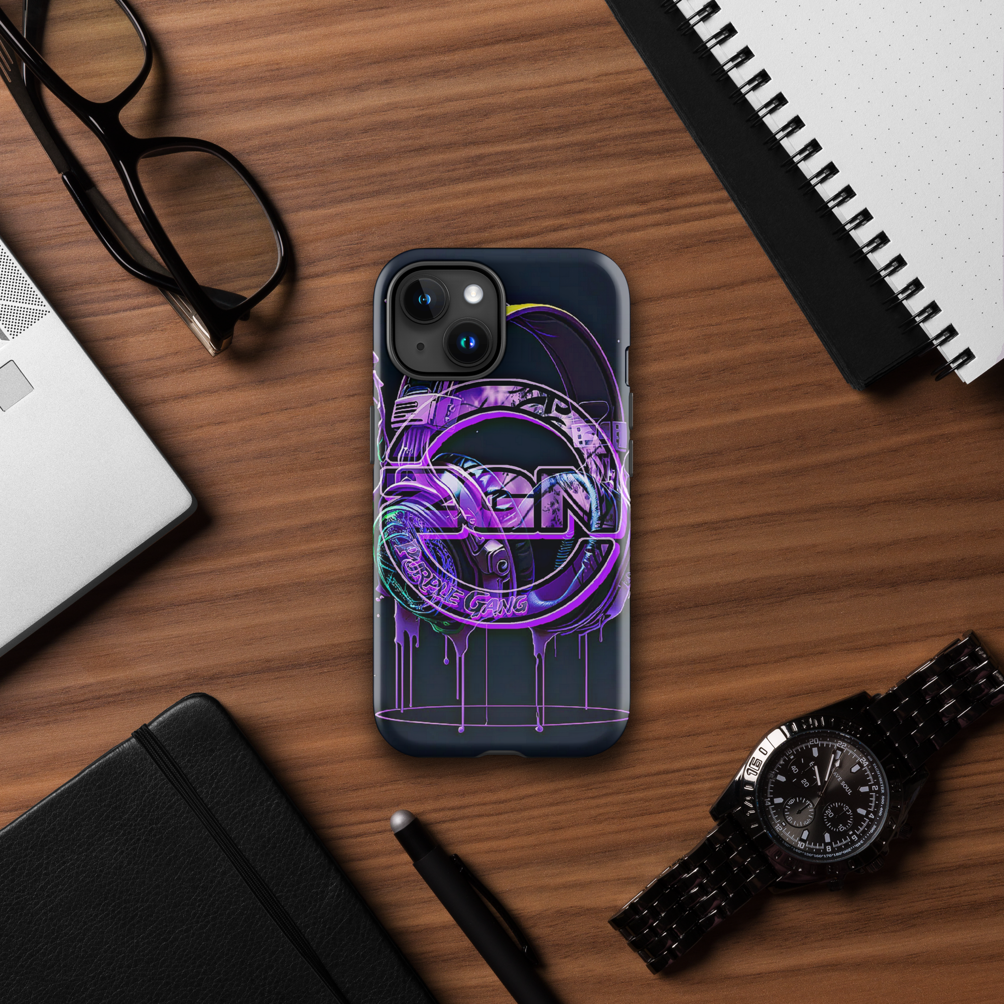 Purple Gang Headphone iPhone Case